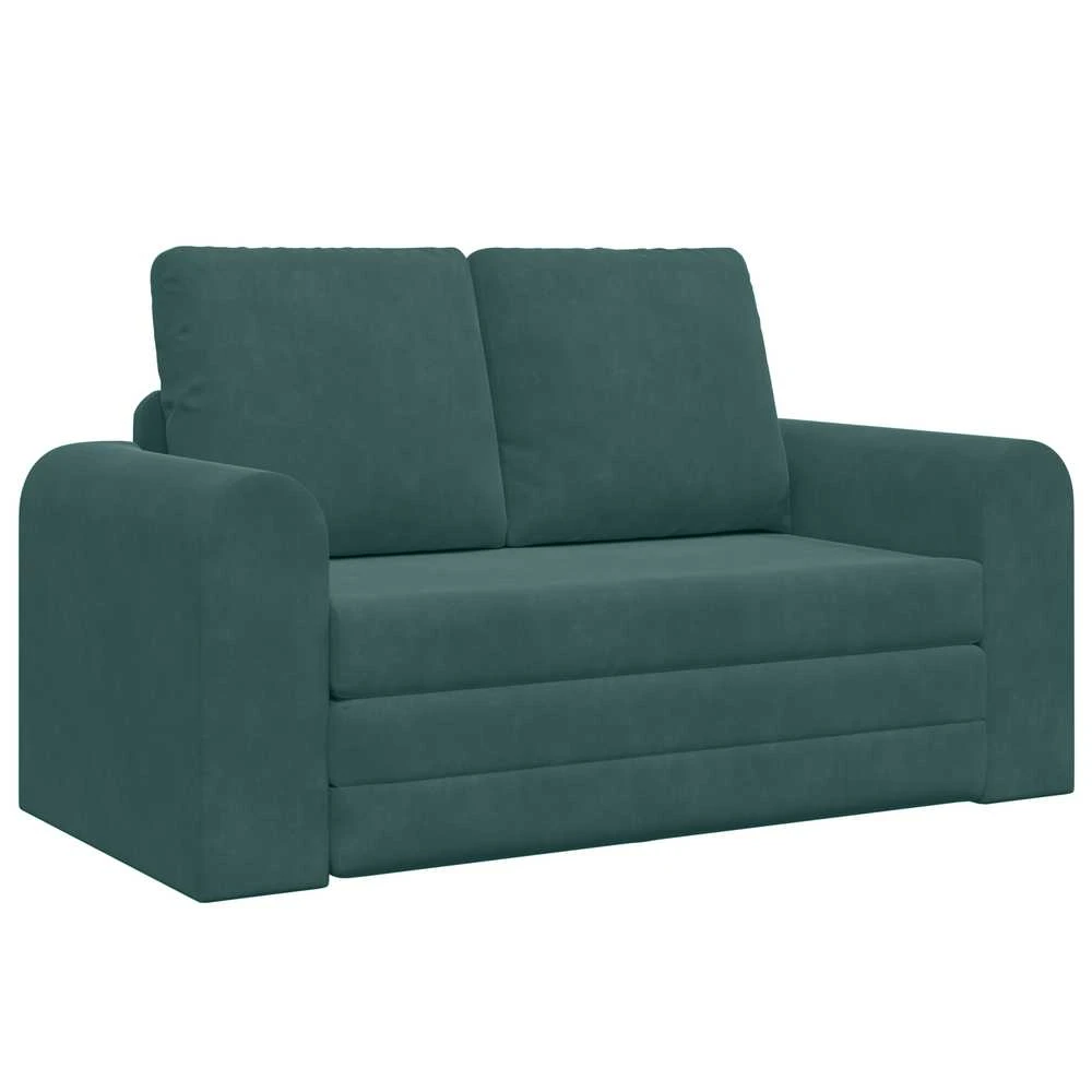 Sofa lova Tamsiai žalia 148 x 71 x 83 cm Aksomas