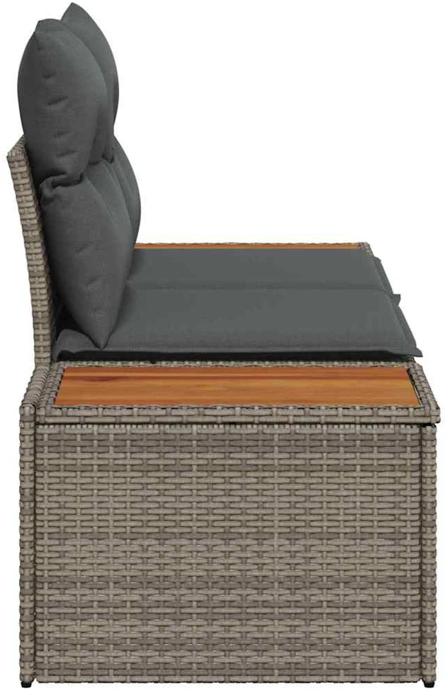 Sodo sofa Pilka 184 x 62 x 85cm poliratanas