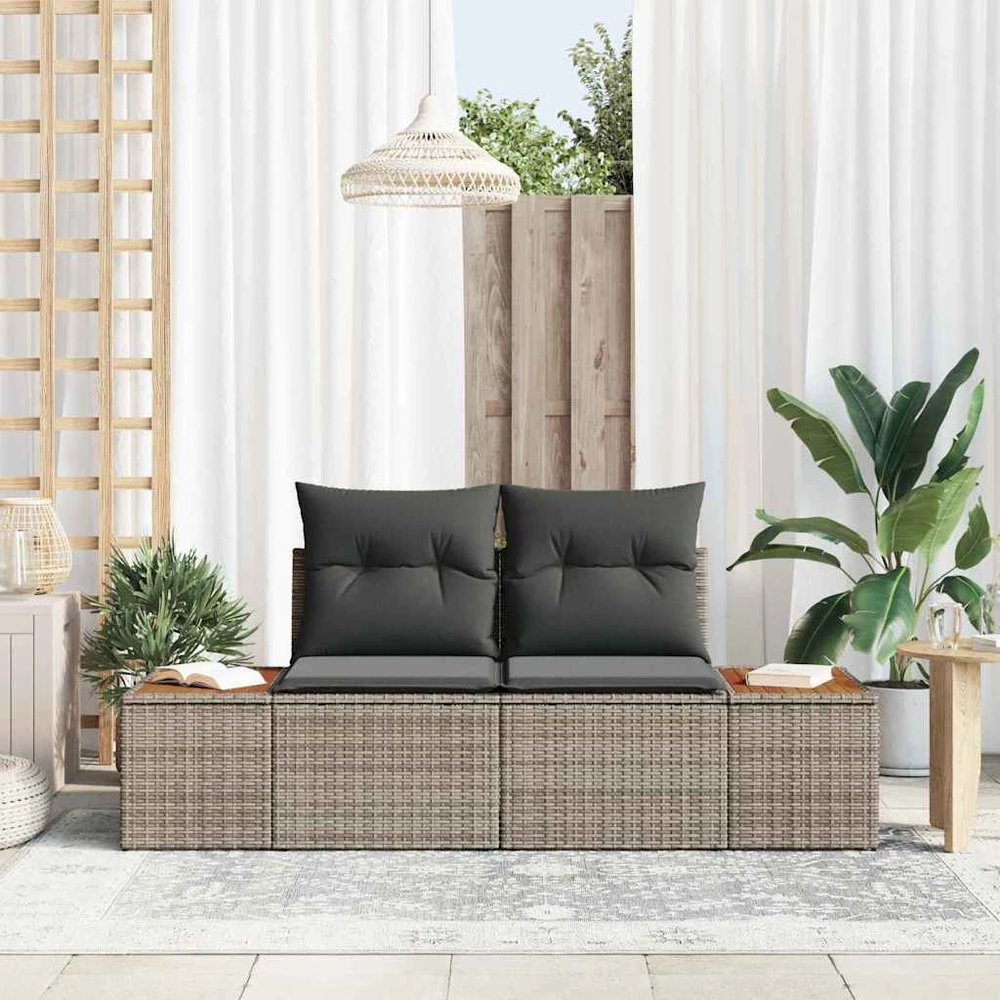 Sodo sofa Pilka 184 x 62 x 85cm poliratanas