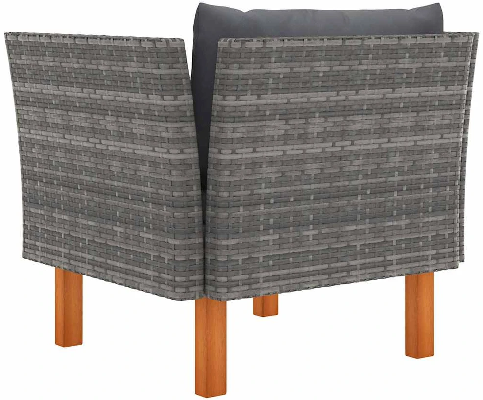 Sodo sofa, poliratanas ir eukalipto medienos masyvas