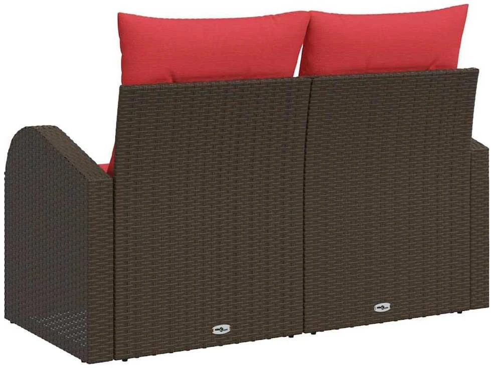 Sodo sofa 2-Vietų skaičius Ruda poliratanas