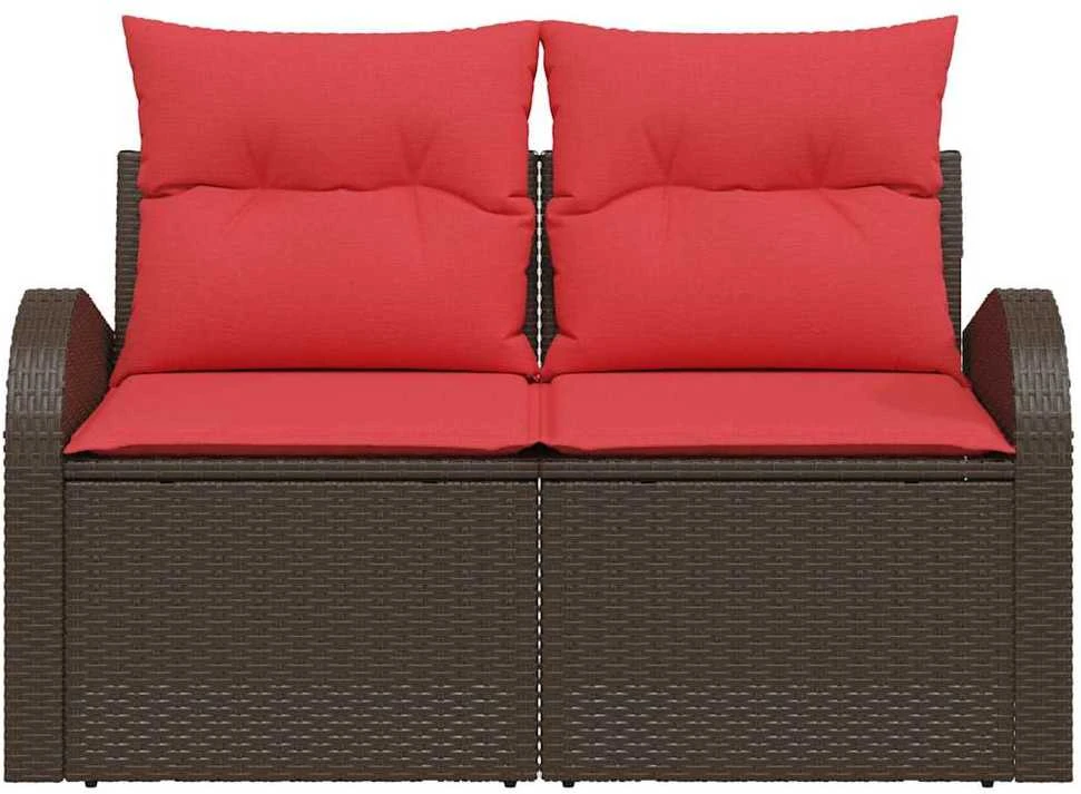 Sodo sofa 2-Vietų skaičius Ruda poliratanas
