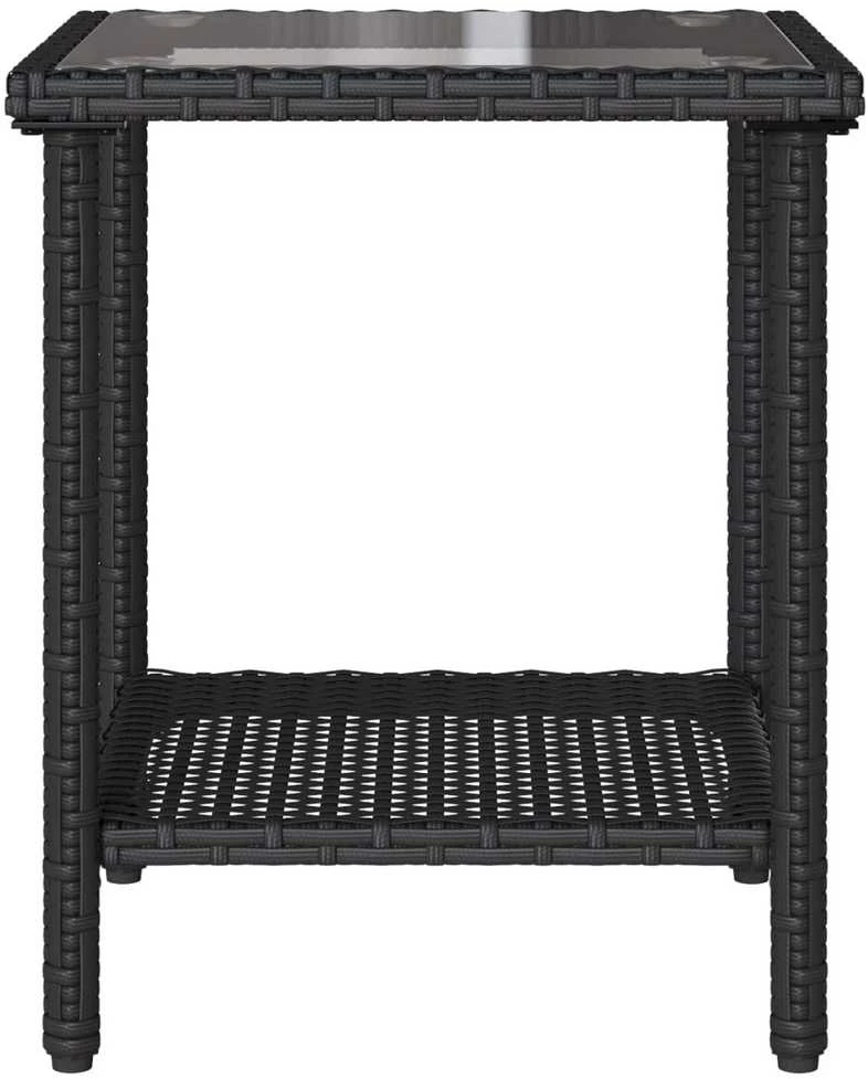 Sodo sofa 2 vnt. 5-Vietų skaičius Juoda ir turkio Poli ratanas