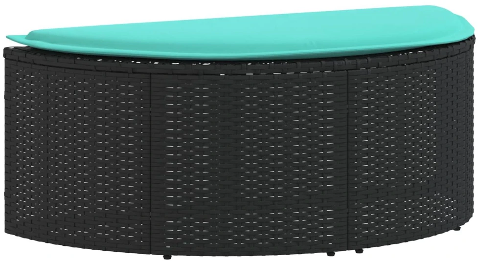 Sodo sofa 8 vnt. poliratanas Juoda ir turkio
