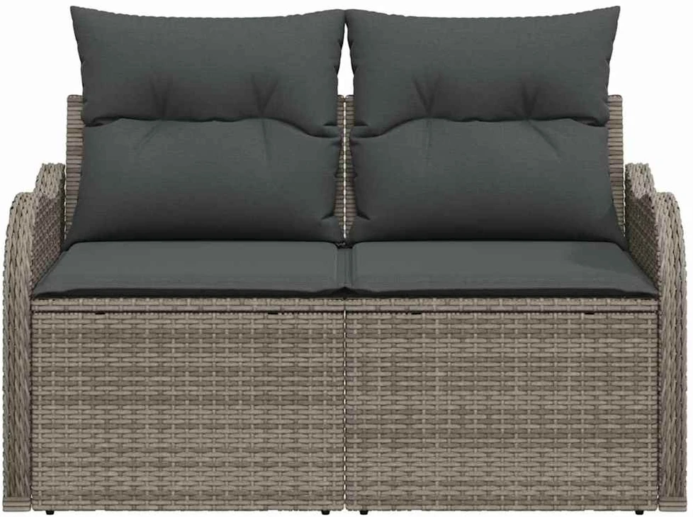 Sodo sofa su pagalve Pilka 121 x 62 x 69cm poliratanas