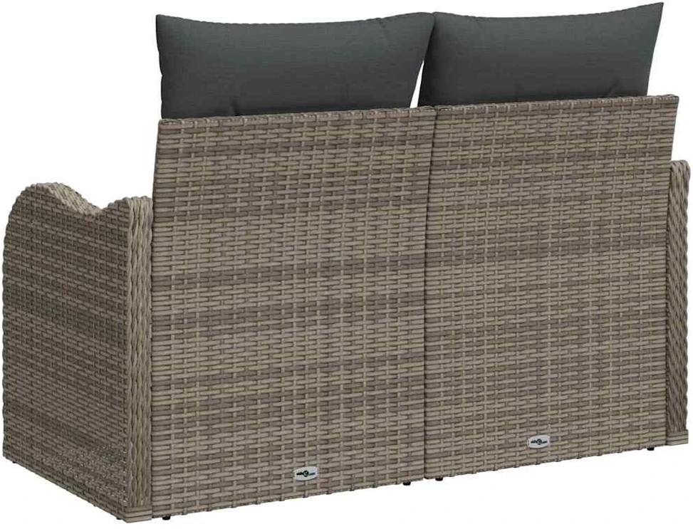 Sodo sofa su pagalve Pilka 121 x 62 x 69cm poliratanas