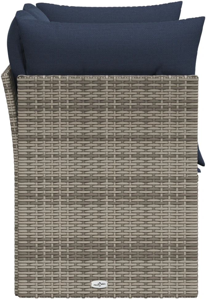 Sodo sofa su pagalve Pilka 124 x 62 x 69 cm poliratanas