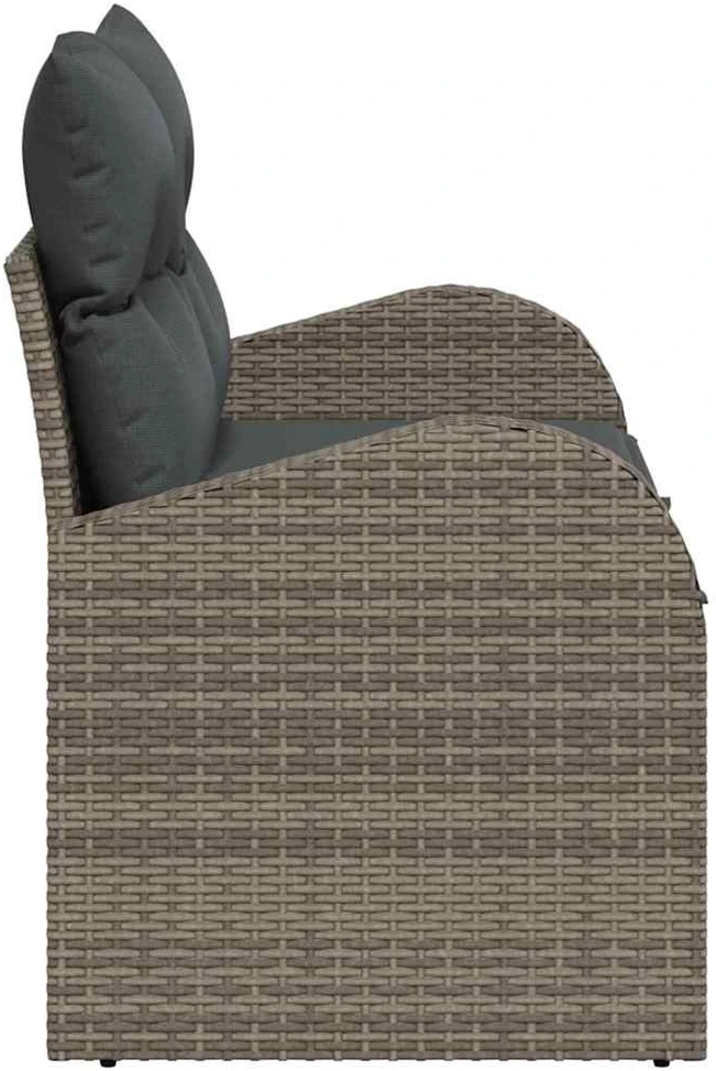 Sodo sofa su pagalve Pilka 124 x 62 x 69cm poliratanas