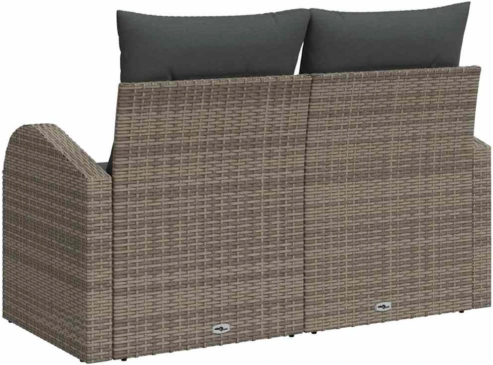 Sodo sofa su pagalve Pilka 124 x 62 x 69cm poliratanas