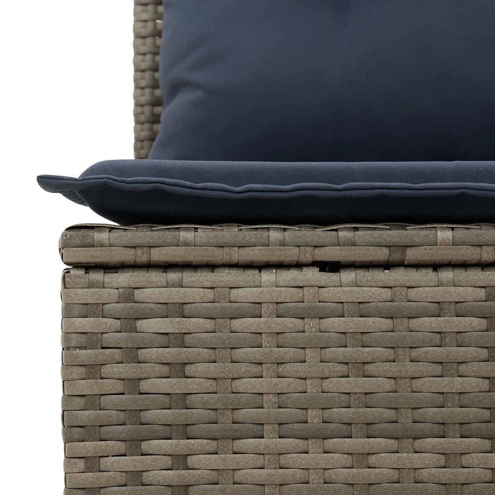 Sodo sofa su pagalve Pilka 165 x 62 x 69 cm Poli ratanas