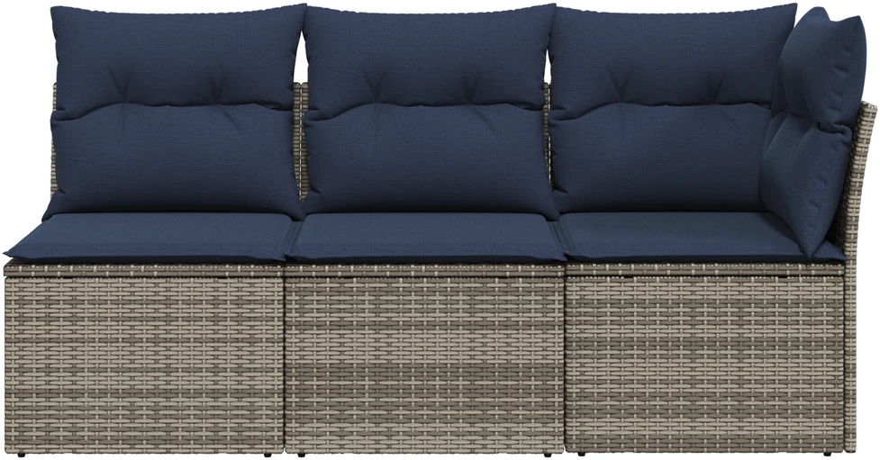 Sodo sofa su pagalve Pilka 172 x 62 x 69 cm Poli ratanas