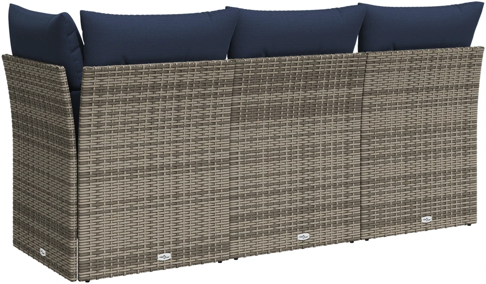 Sodo sofa su pagalve Pilka 172 x 62 x 69 cm Poli ratanas