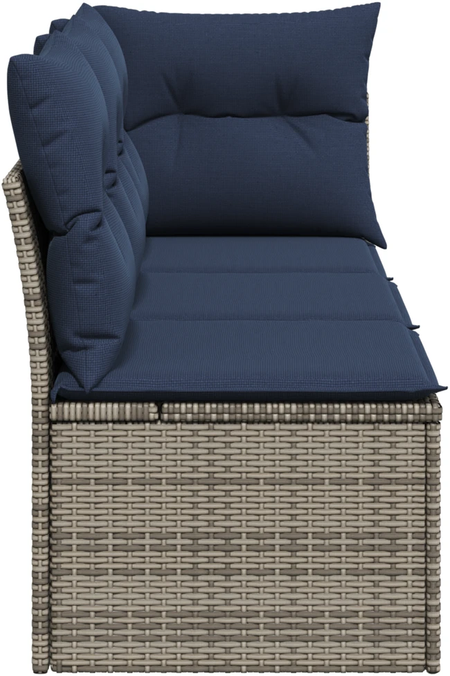 Sodo sofa su pagalve Pilka 172 x 62 x 69 cm Poli ratanas