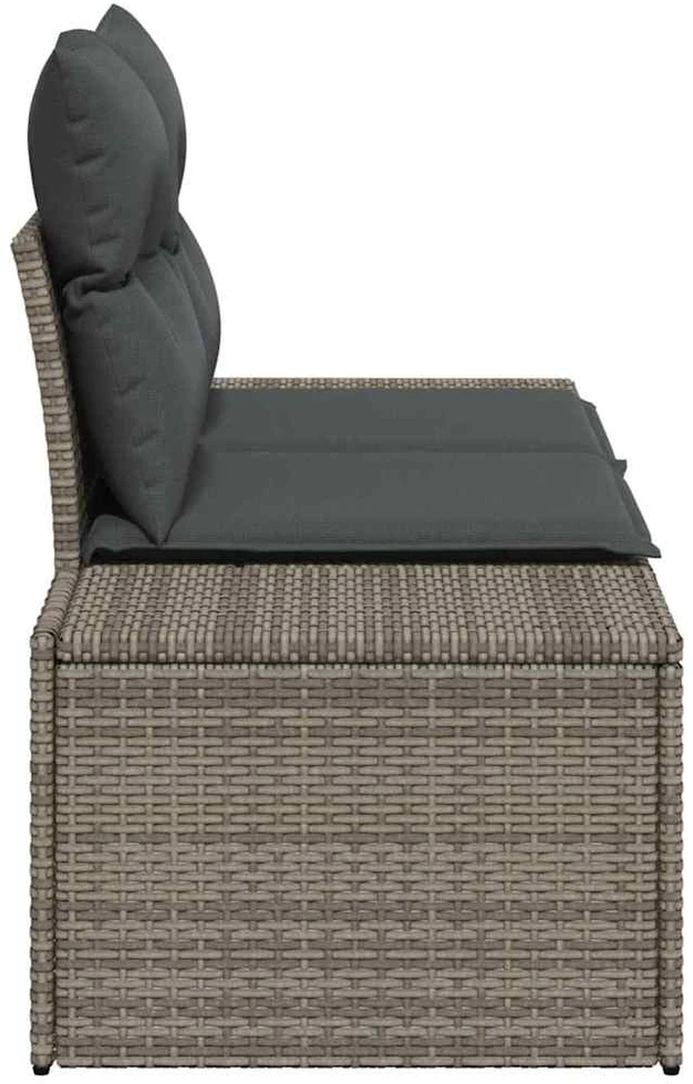 Sodo sofa su pagalve Pilka 184 x 62 x 69 cm poliratanas