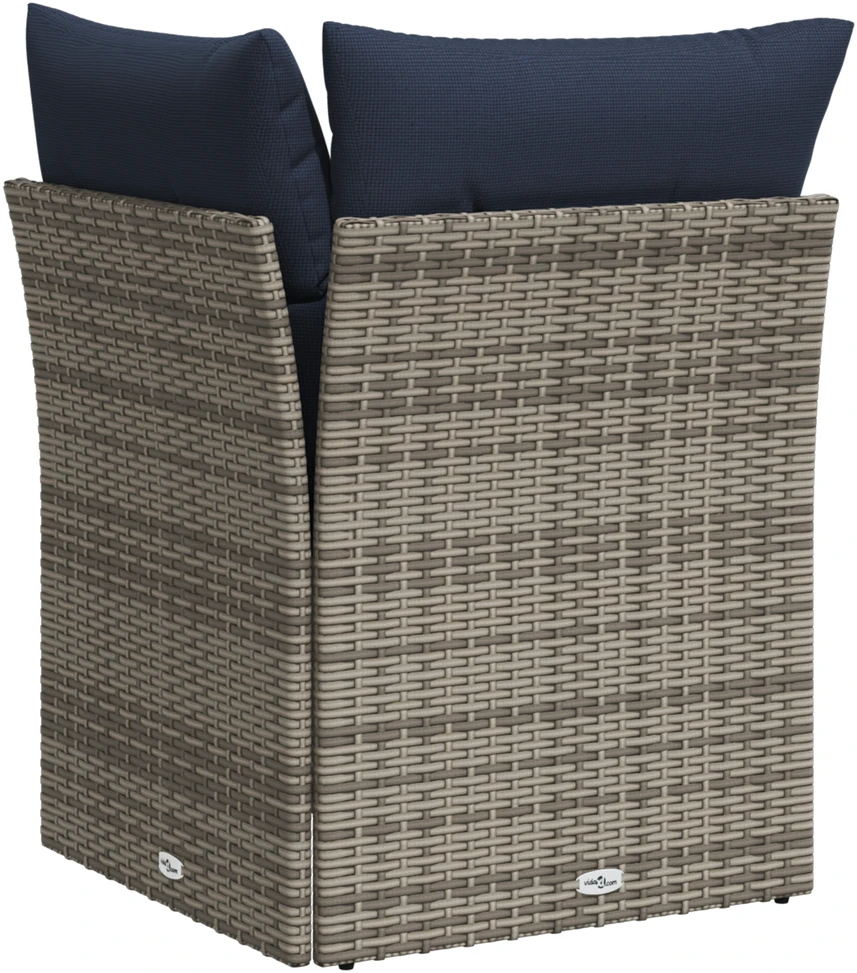 Sodo sofa su pagalve Pilka 62 x 62 x 69 cm Poli ratanas