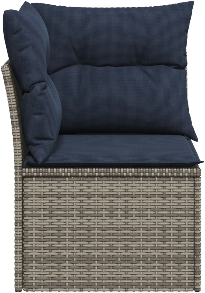 Sodo sofa su pagalve Pilka 62 x 62 x 69 cm poliratanas