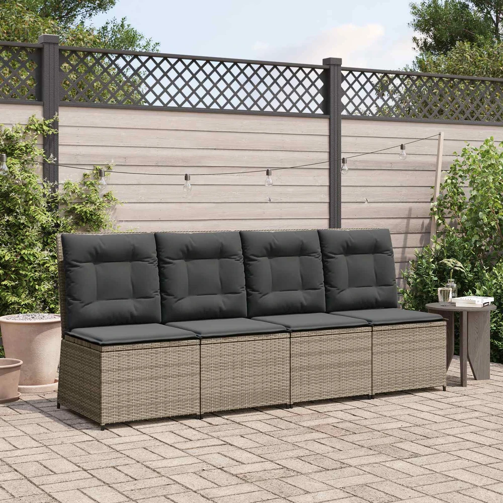 Sodo sofa Pilka poliratanas