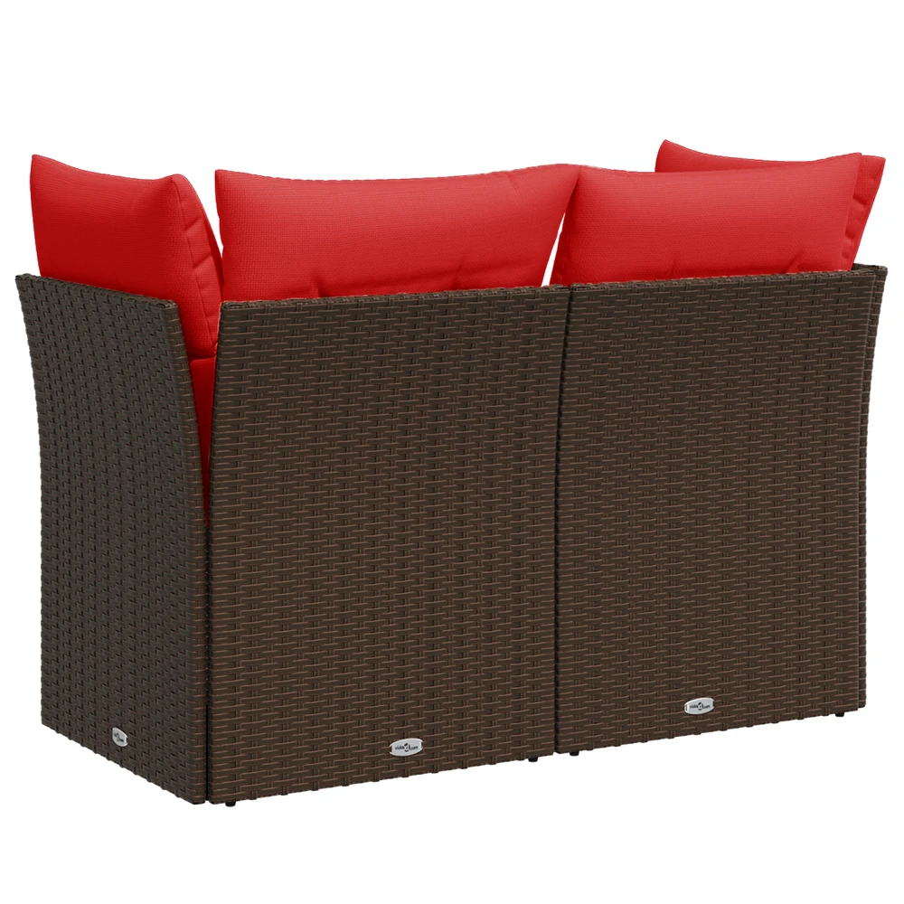Sodo sofa su pagalve Ruda 124 x 62 x 69 cm Poli ratanas