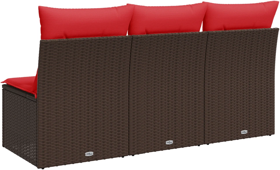 Sodo sofa su pagalve Ruda 165 x 62 x 69 cm Poli ratanas