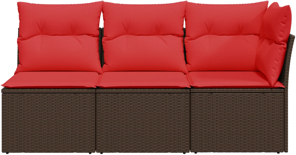 Sodo sofa su pagalve Ruda 172 x 62 x 69 cm Poli ratanas