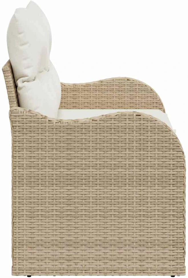 Sodo sofa su pagalve Smėlio 121 x 62 x 69cm poliratanas