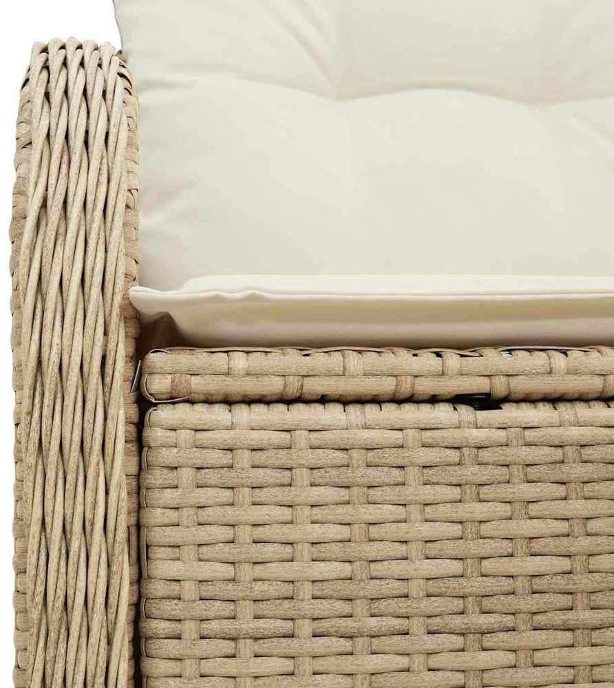 Sodo sofa su pagalve Smėlio 121 x 62 x 69cm poliratanas