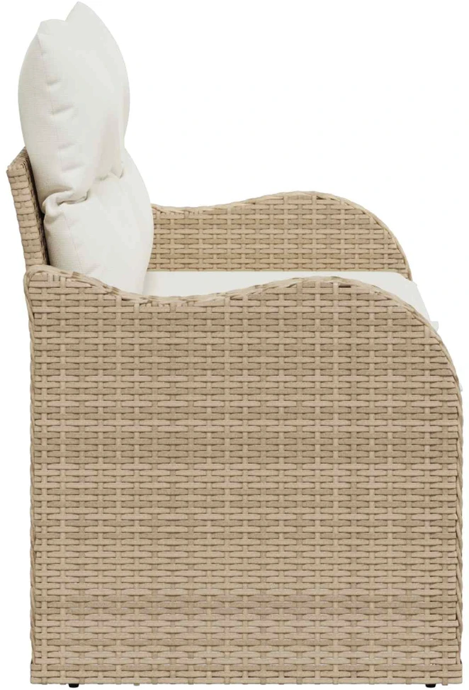 Sodo sofa su pagalve Smėlio 121 x 62 x 69cm poliratanas