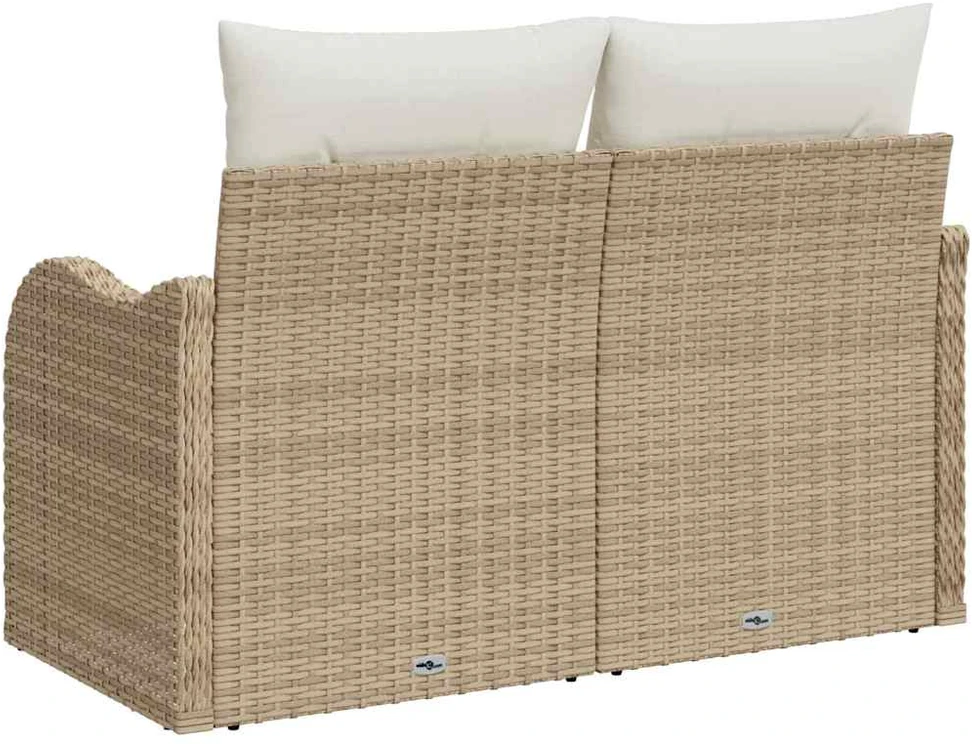 Sodo sofa su pagalve Smėlio 121 x 62 x 69cm poliratanas