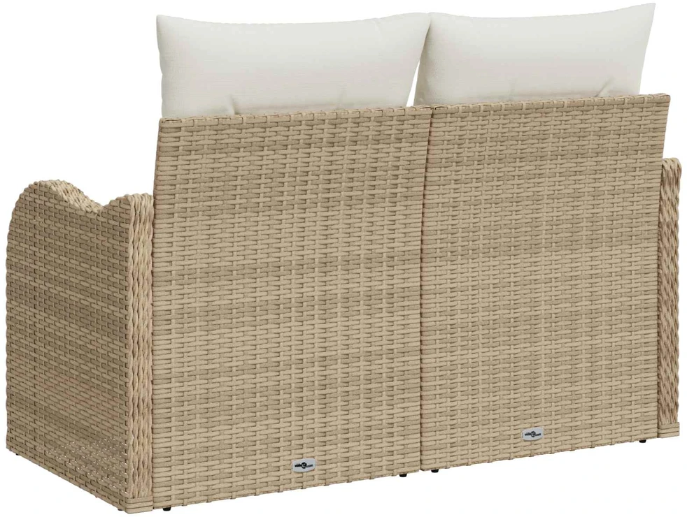 Sodo sofa su pagalve Smėlio 121 x 62 x 69cm poliratanas