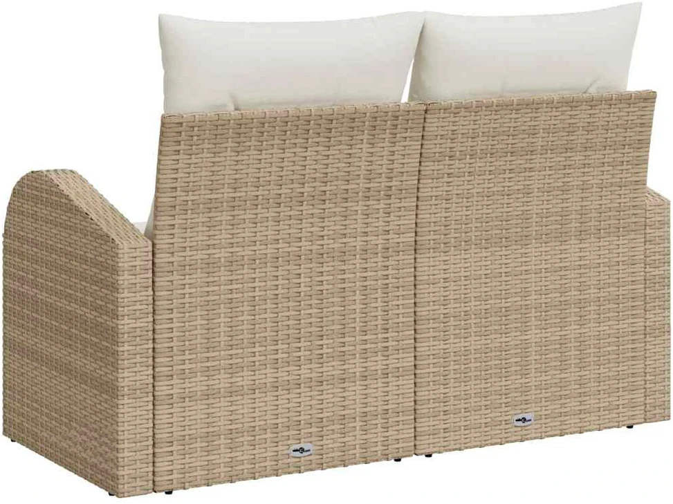 Sodo sofa su pagalve Smėlio 124 x 62 x 69cm poliratanas