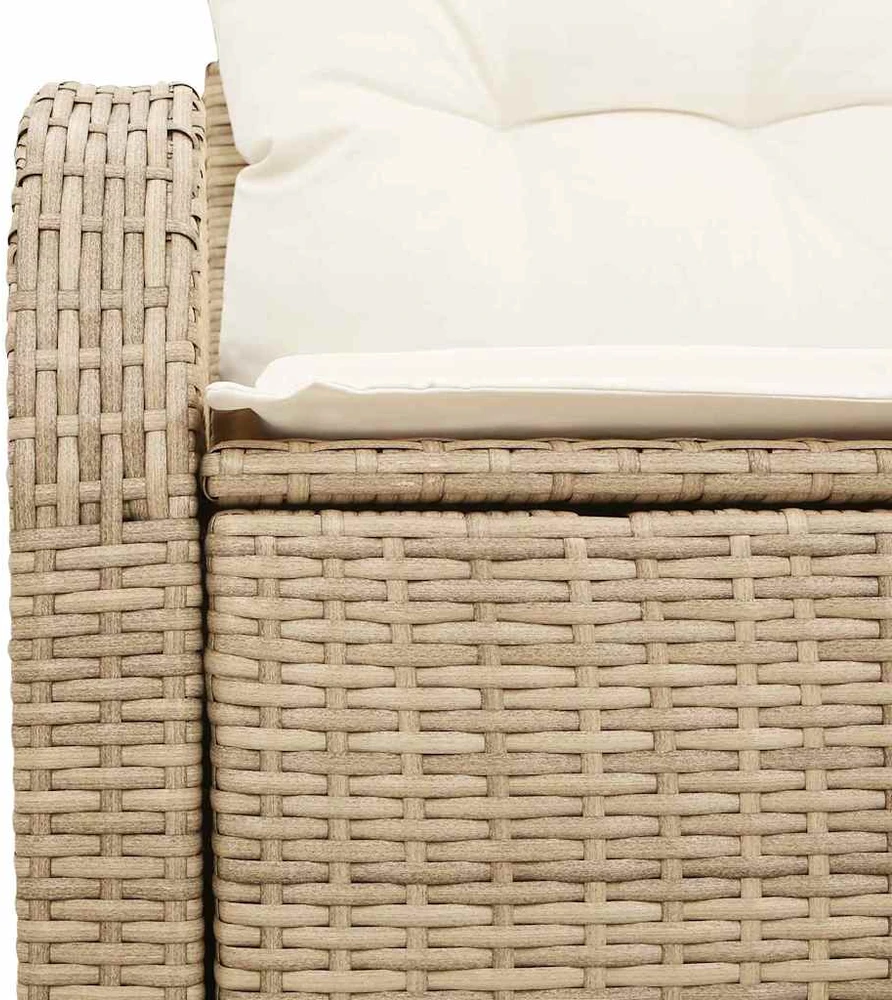 Sodo sofa su pagalve Smėlio 124 x 62 x 69cm poliratanas