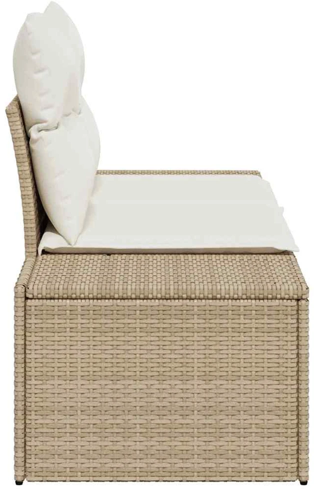 Sodo sofa su pagalve Smėlio 184 x 62 x 69 cm poliratanas