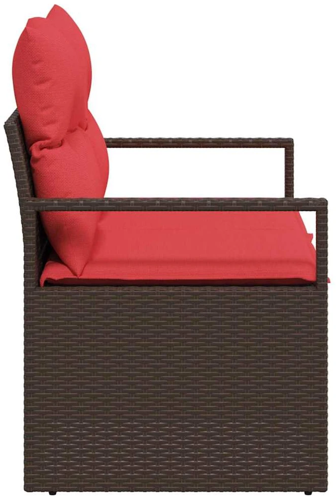 Sodo sofa su pagalve su saugykla 120 x 62 x 69 cm poliratanas