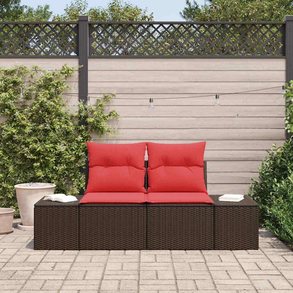 Sodo sofa su pagalve su saugykla 184 x 62 x 69 cm poliratanas