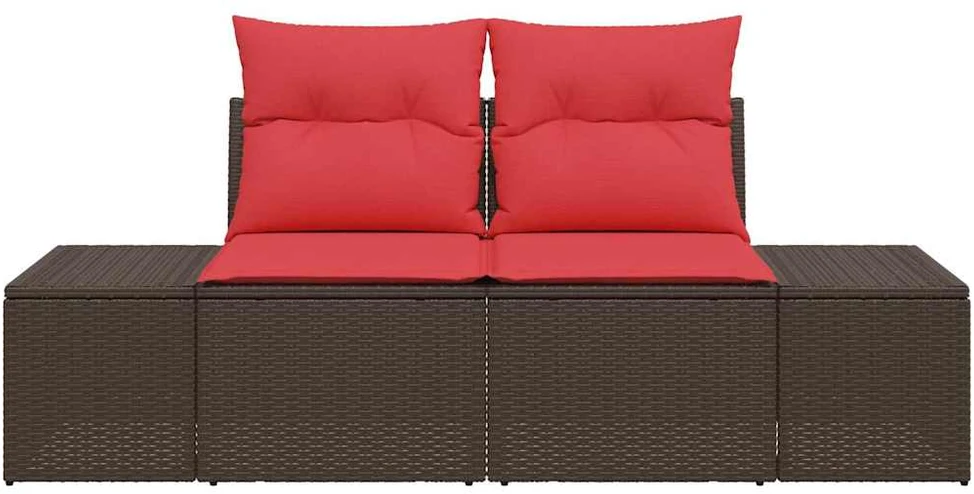 Sodo sofa su pagalve su saugykla 184 x 62 x 69 cm poliratanas