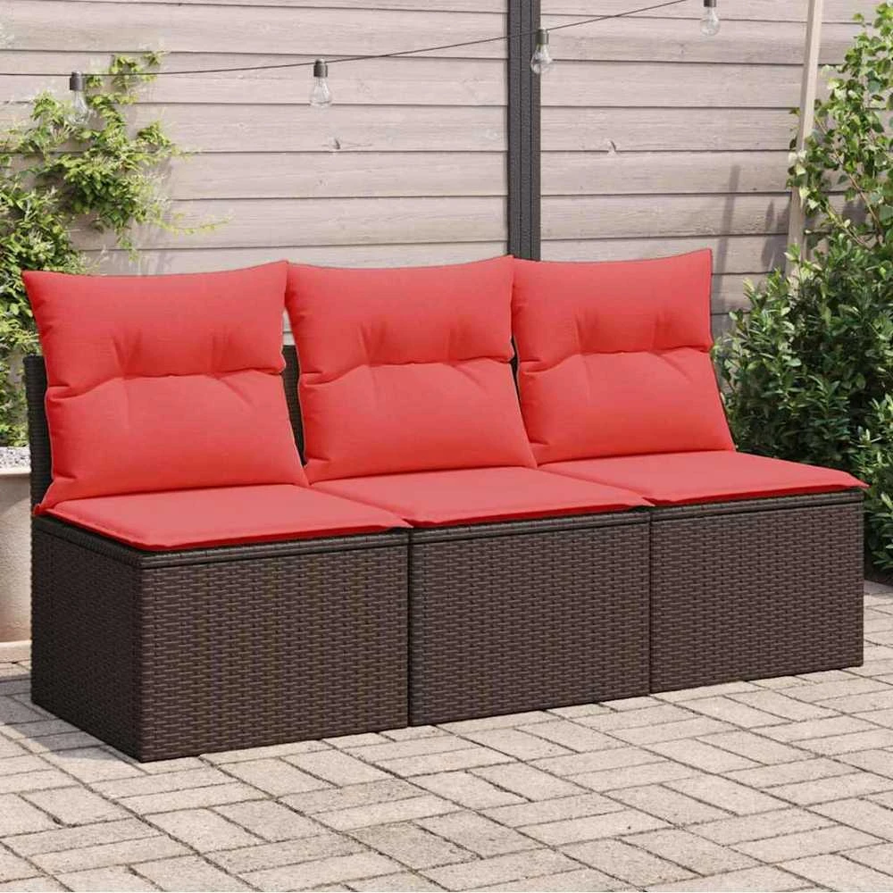 | Sodo sofa | su pagalve Ruda 165 x 62 x 69 cm Poli ratanas