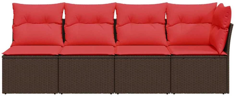 | Sodo sofa | su pagalve Ruda 227 x 62 x 69 cm poliratanas