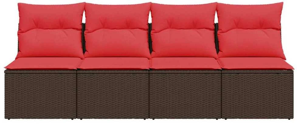 | Sodo sofa | su pagalve Ruda 220 x 62 x 69 cm poliratanas