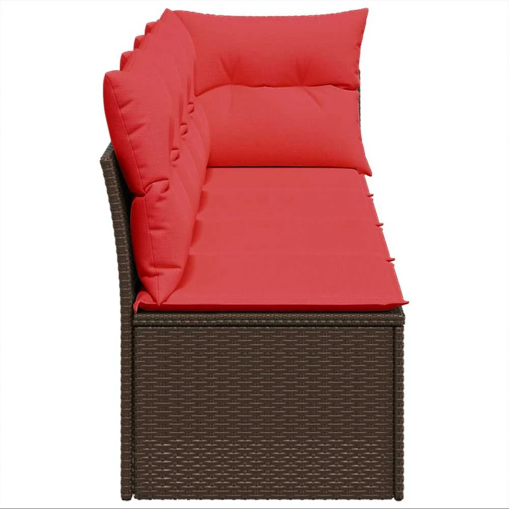 | Sodo sofa | su pagalve Ruda 227 x 62 x 69 cm poliratanas