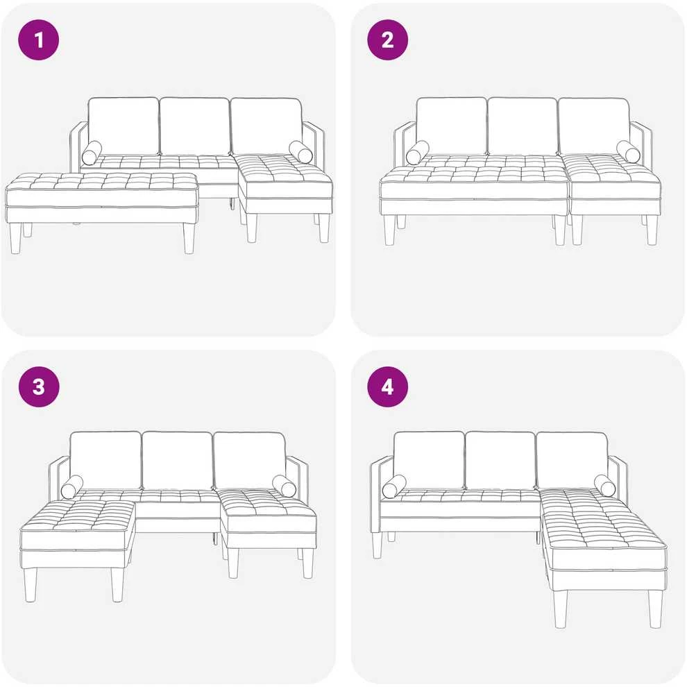 Sofa Sofos komplektas 2 vnt. Juoda Poliesteris