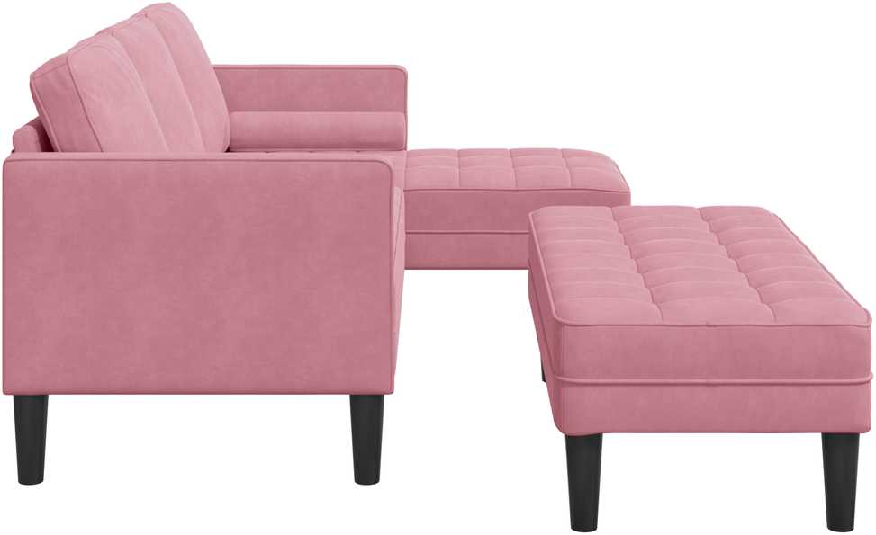 Sofa Sofos komplektas 2 vnt. Rožinė Poliesteris