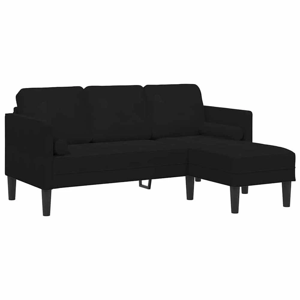 Sofa Sofos komplektas 2 vnt. Juoda Poliesteris