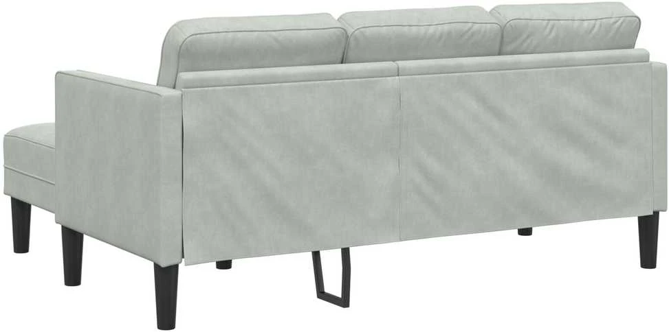 Sofa Sofos komplektas 2 vnt. Šviesiai pilka Poliesteris