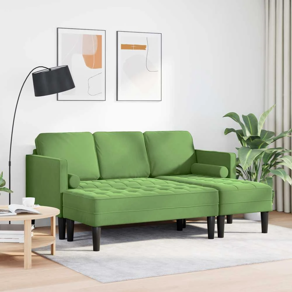 Sofa Sofos komplektas 2 vnt. Šviesiai žalia Poliesteris
