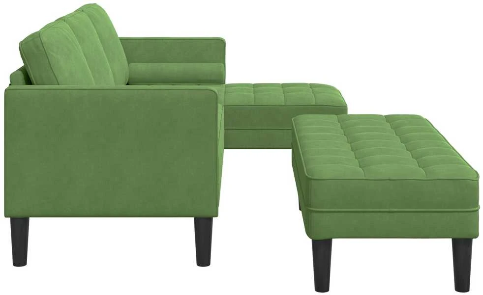 Sofa Sofos komplektas 2 vnt. Šviesiai žalia Poliesteris