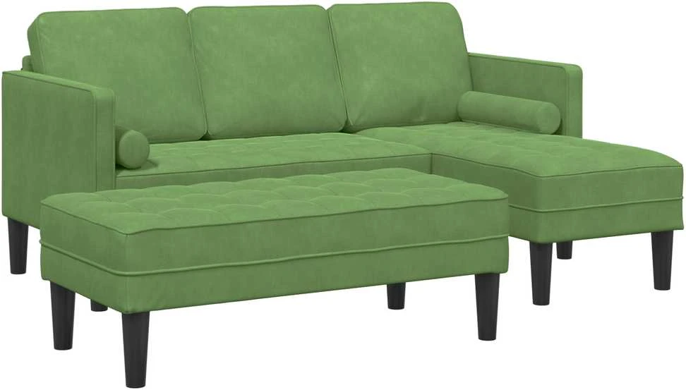 Sofa Sofos komplektas 2 vnt. Šviesiai žalia Poliesteris