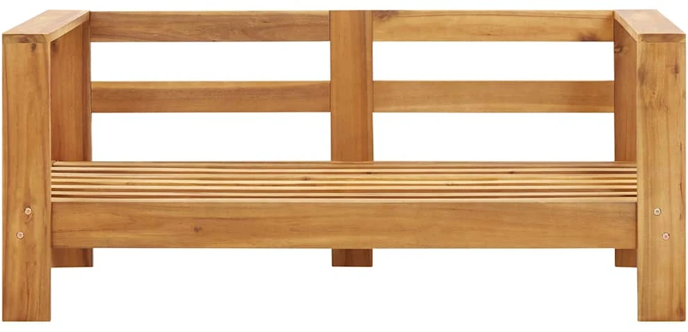 Sodo sofa-suoliukas su pagalvėmis, 140cm, pilka, akacija