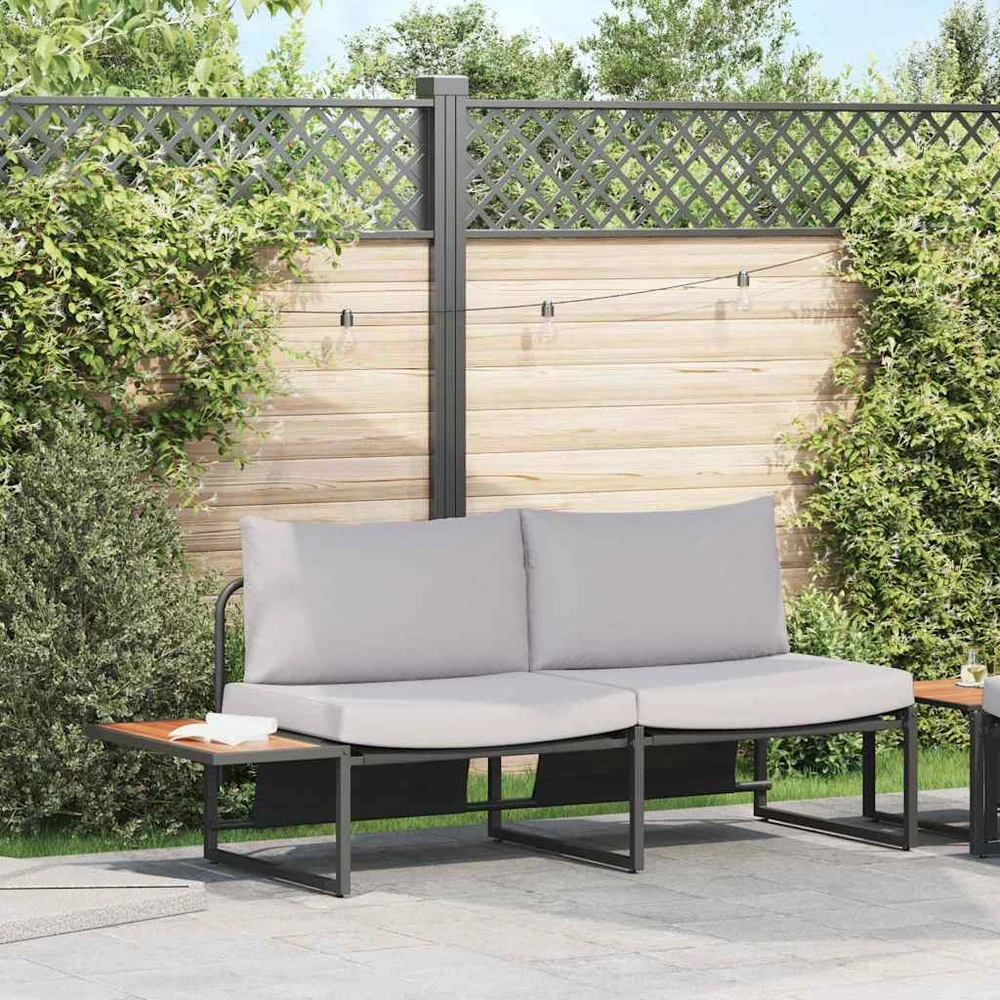 Sodo sofa Šviesiai pilka 200,5 x 70 x 85,5 cm Plienas