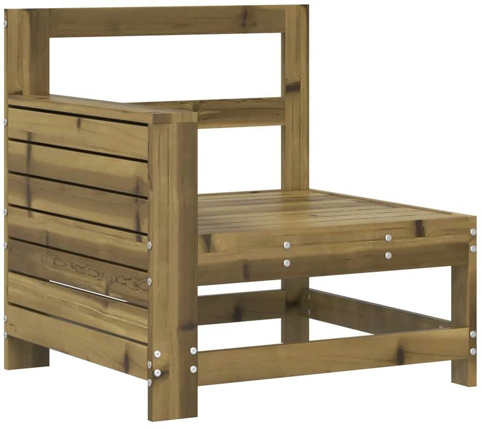 Sodo sofos dalis, 69x62x70,5cm, impregnuota pušis, su porankiu