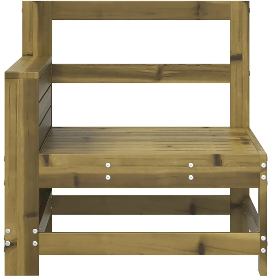 Sodo sofos dalis, 69x62x70,5cm, impregnuota pušis, su porankiu